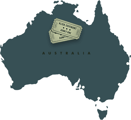 illuatration of australia with code segments