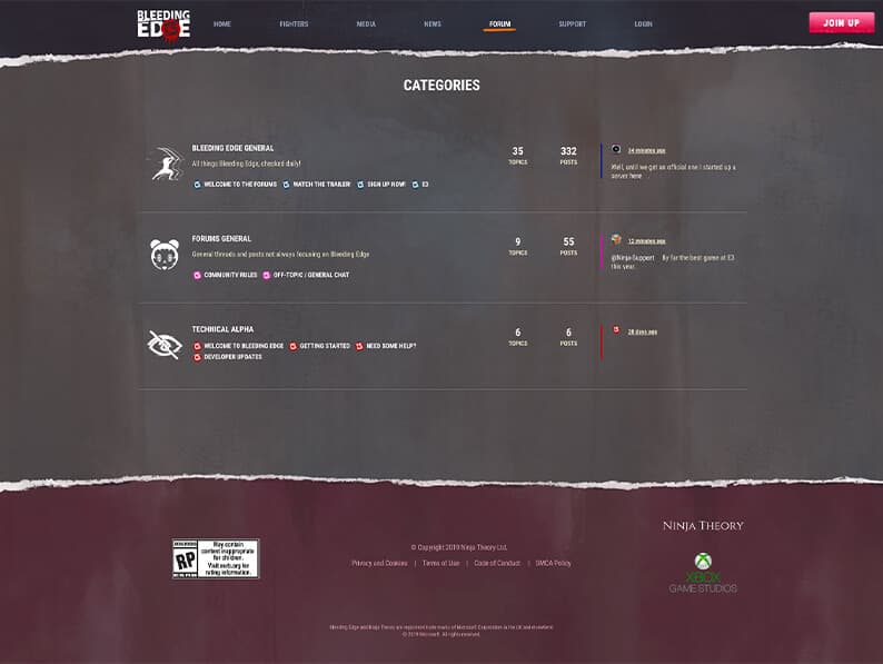 Screenshot of a forum page